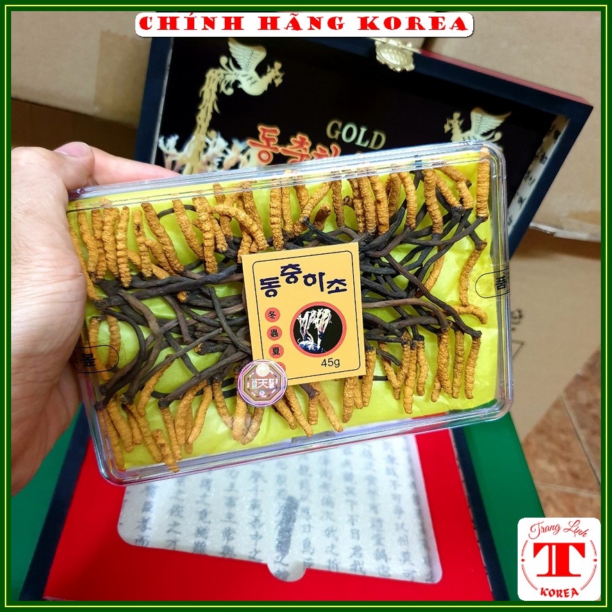 Đông trùng hạ thảo nguyên con, hộp 45gr - Đông trùng khô hàn quốc thượng hạng, tranglinh