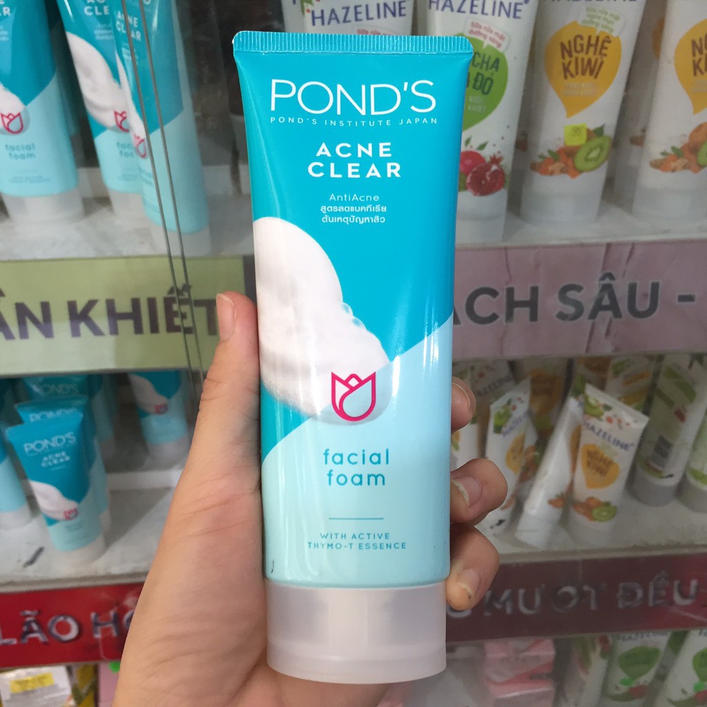 [xanh - mới] Sữa rửa mặt Pond Acne Clear giảm nhờn, ngừa mụn 50g, 100g