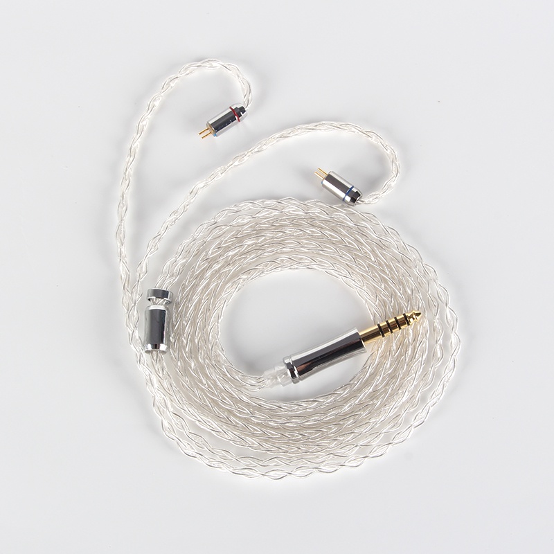 Dây Cáp Tai Nghe 4 Sợi 4N Màu Bạc Nguyên Chất Chất Lượng Cao