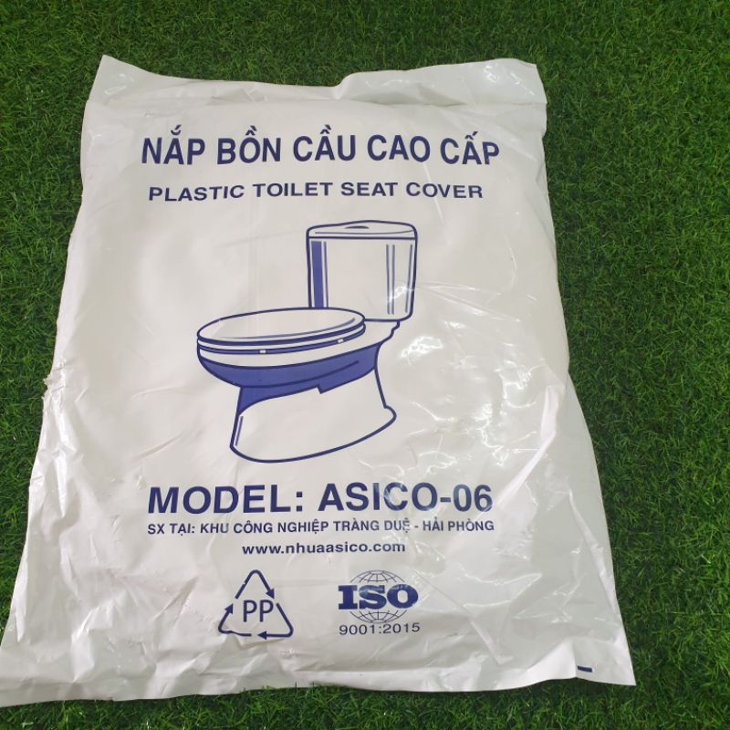 [XẢ]Nắp bồn cầu ASICO - 06 nhựa Plastic (Phù hợp với mọi loại bồn cầu....