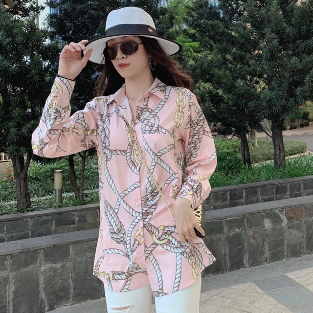 Sơ mi lụa laking house