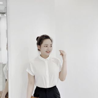 ÁO SƠ MI NỮ TAY CỘC CÔNG SỞ LỤA HÀN