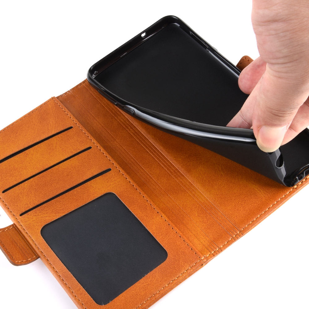 Ốp lưng da PU kèm ngăn đựng thẻ dạng lật dành cho điện thoại Samsung Galaxy A10 A10E A10S | BigBuy360 - bigbuy360.vn