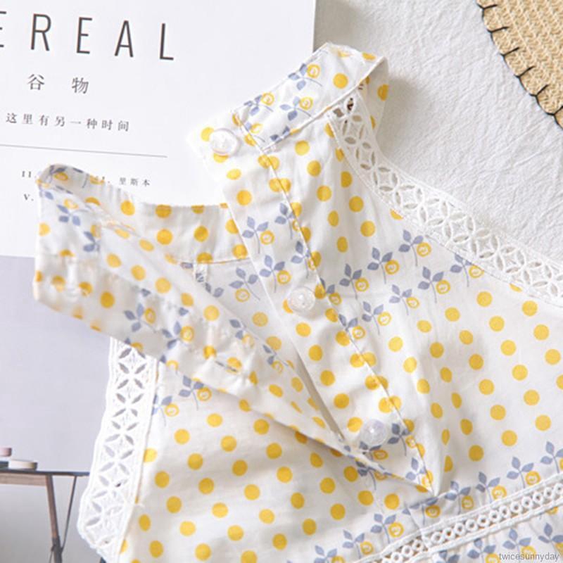 Đầm sát nách cổ tròn xinh xắn đáng yêu dành cho bé gái