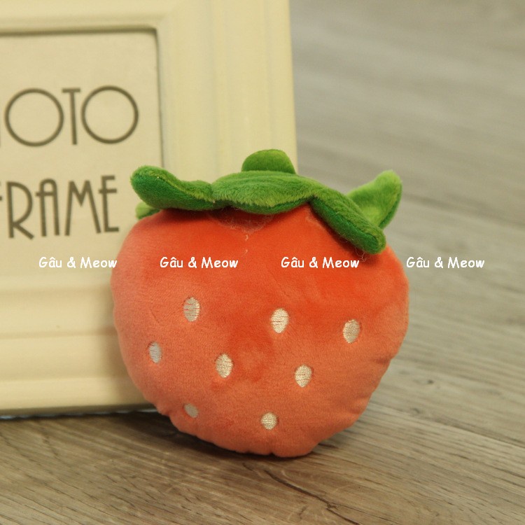 Đồ chơi thú cưng chó mèo thú bông và trái cây nhồi bông giúp vui vẻ giảm stress size mini bóp kêu