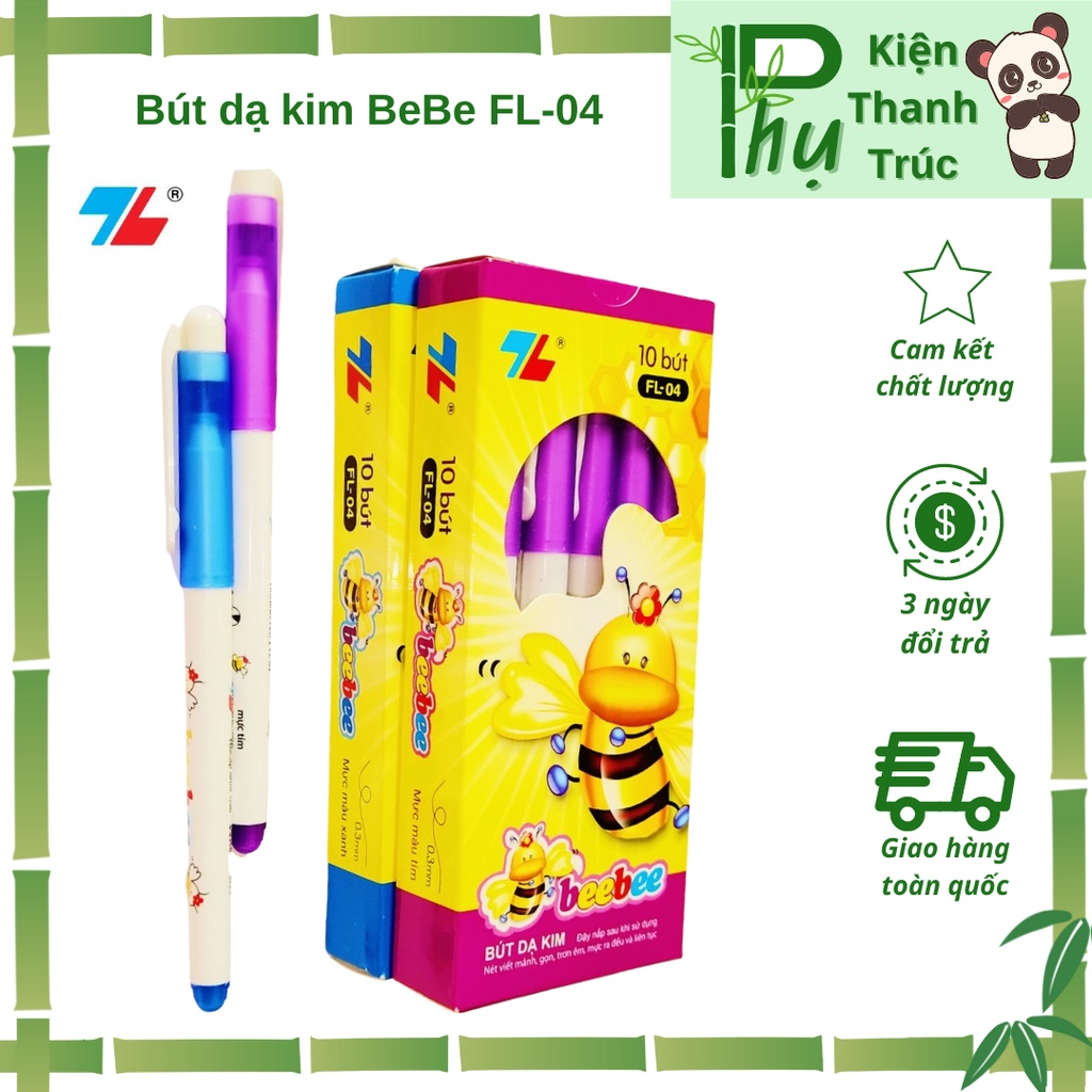 Bút lông Bebe 💥 GIÁ TỐT NHẤT 💥 Bút Lông Kim Thiên Long BeBe FL-04 Ngòi 0.3mm Hộp 10 Cây xuất xứ Thụy Sỹ
