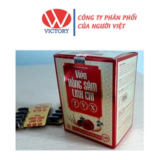 Viên Hồng Sâm Linh Chi Thái Vạn Xuân (Hộp 60 Viên) - Hỗ Trợ Bồi Bổ Sức Khỏe - Victory Pharmacy