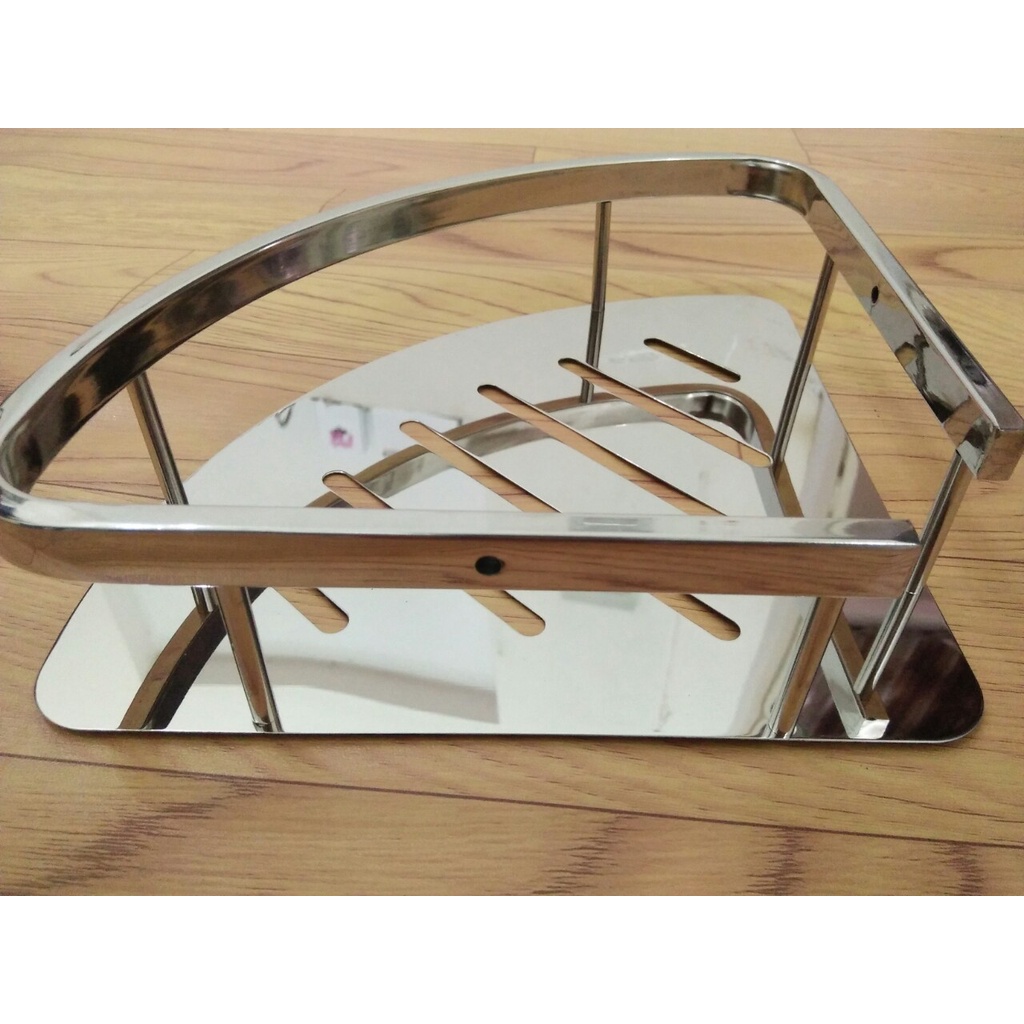 Kệ góc đa năng nhà tắm 1 tầng và 2 tầng inox 304 RG-03 tiện nghi cao cấp BỀ MẶT ĐÁNH BÓNG SIÊU ĐẸP