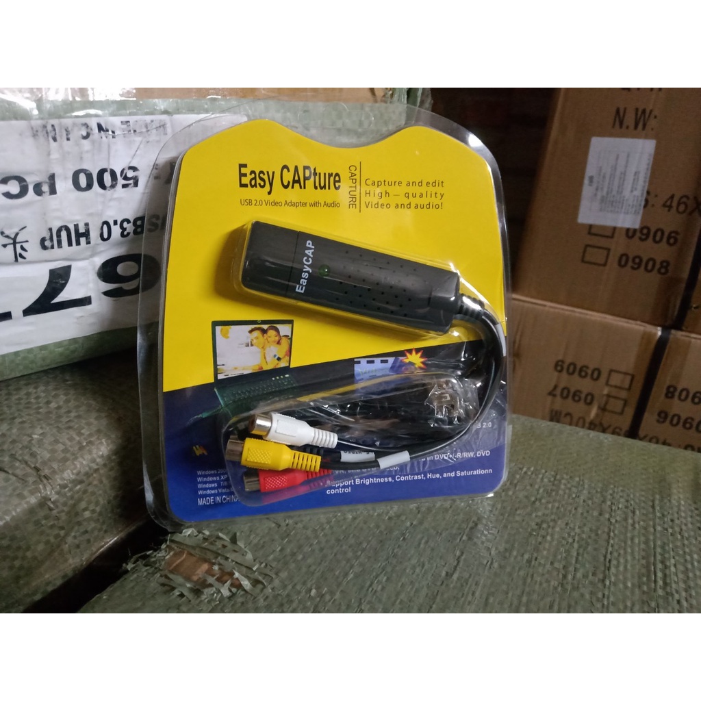 Cáp thu dữ liệu Easy Capture USB 2.0 ghi chương trình TV-VCD-DVD-Camera vào Máy tính TTBO's