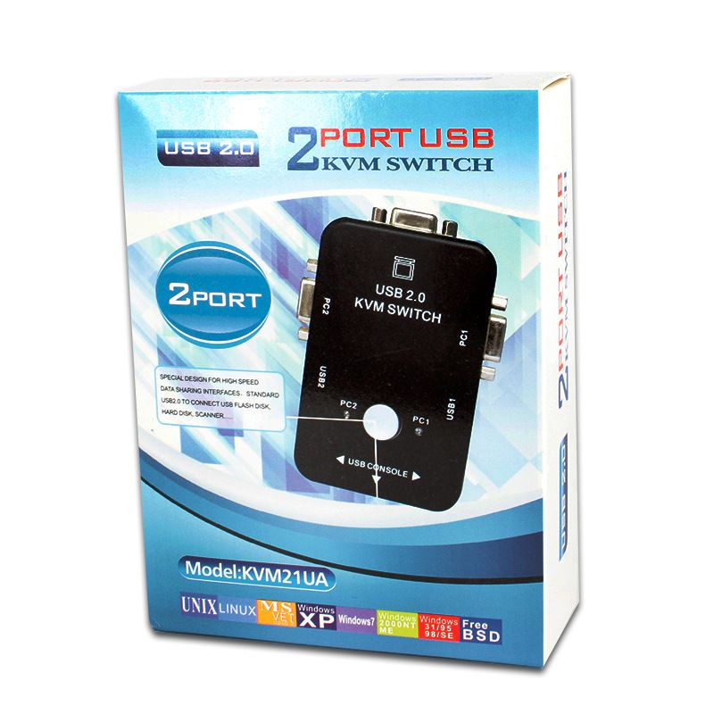Bộ chuyển mạch USB KVM SWITCH KVM21UA 2 Port  MT-VIKI