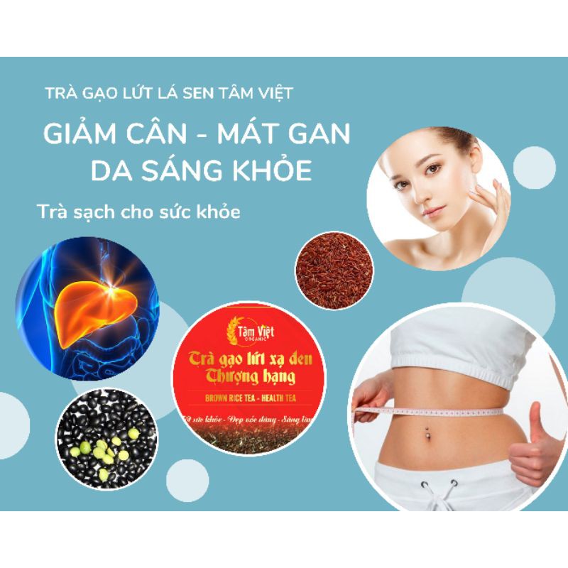 Trà gạo lứt xạ đen cao cấp Tâm Việt - Giảm cân tiêu mỡ, tốt cho cả gia đình