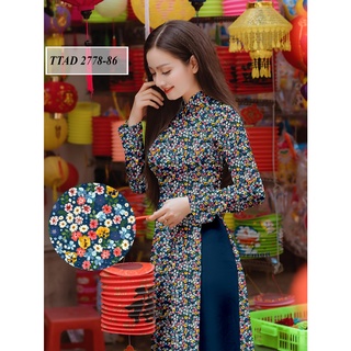 vải áo dài hoa nhí