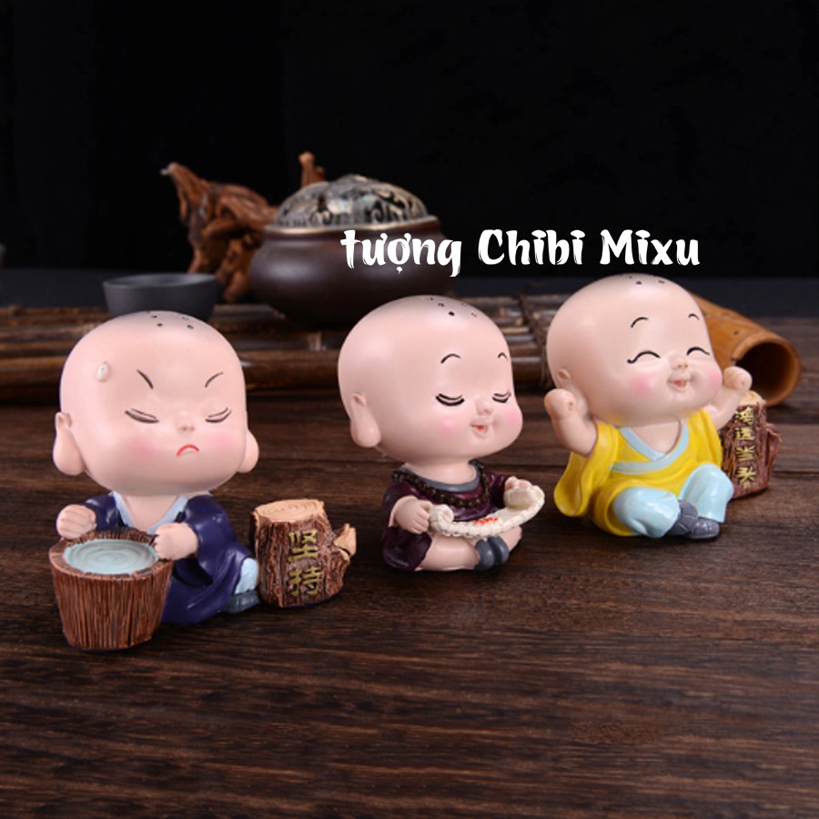 Tượng chibi chú tiểu bướng bỉnh