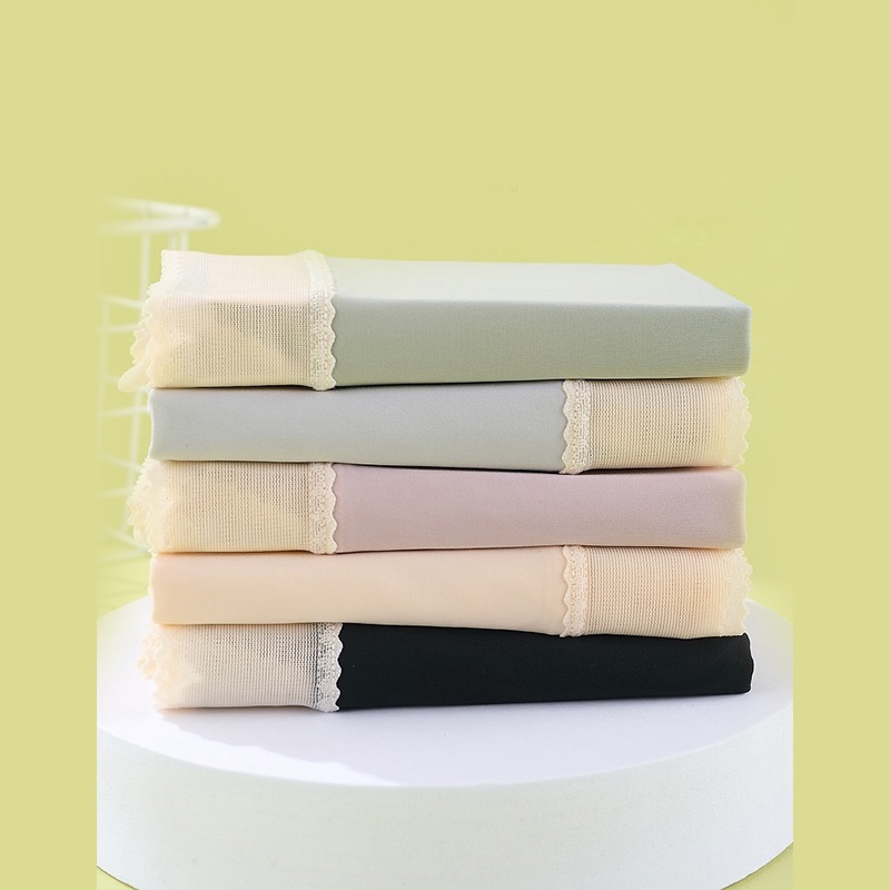 Quần lót ZXYOUPING vải lụa lạnh không đường may lưng cao nâng mông thoải mái thoáng khí