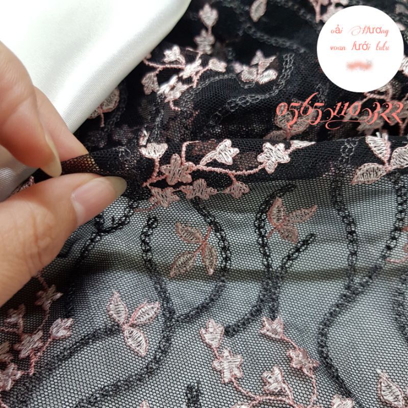 1Met Ren Thêu Hoa Đào