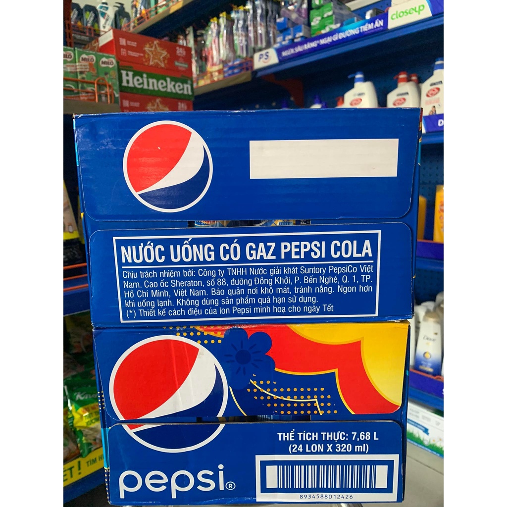 [HỎA TỐC] Thùng 24 lon pepsi 330ml , mẫu xuân