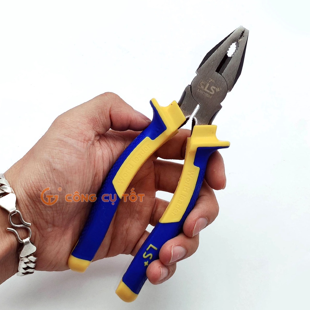 Kìm điện kìm nhọn đa năng thép CRV LS+