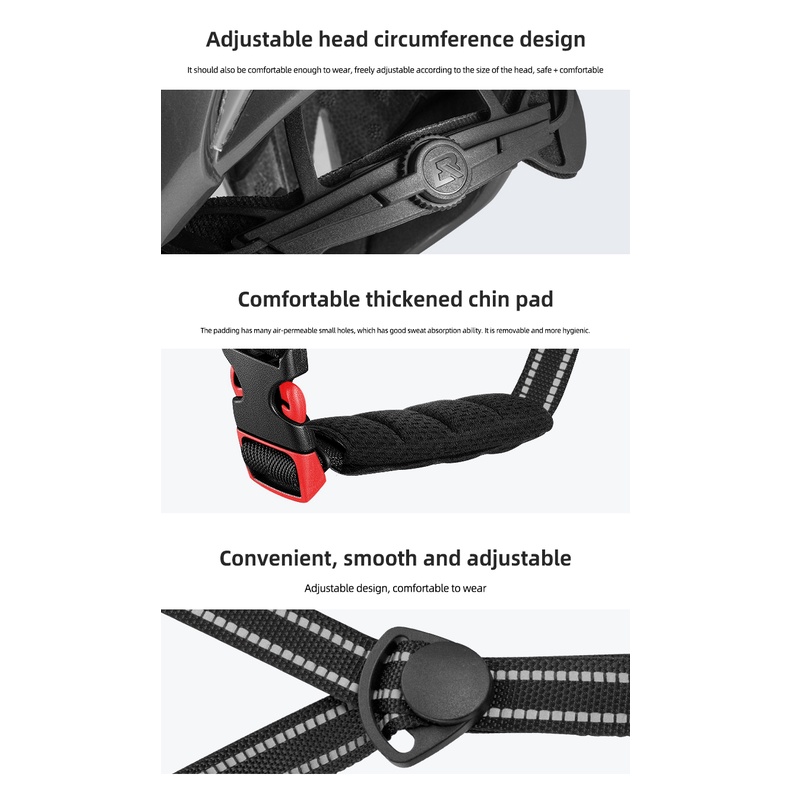 Mũ bảo hiểm đi xe đạp MTB ROCKBROS kích thước 57-61CM khối lượng nhẹ chuyên nghiệp dành cho người lớn unisex