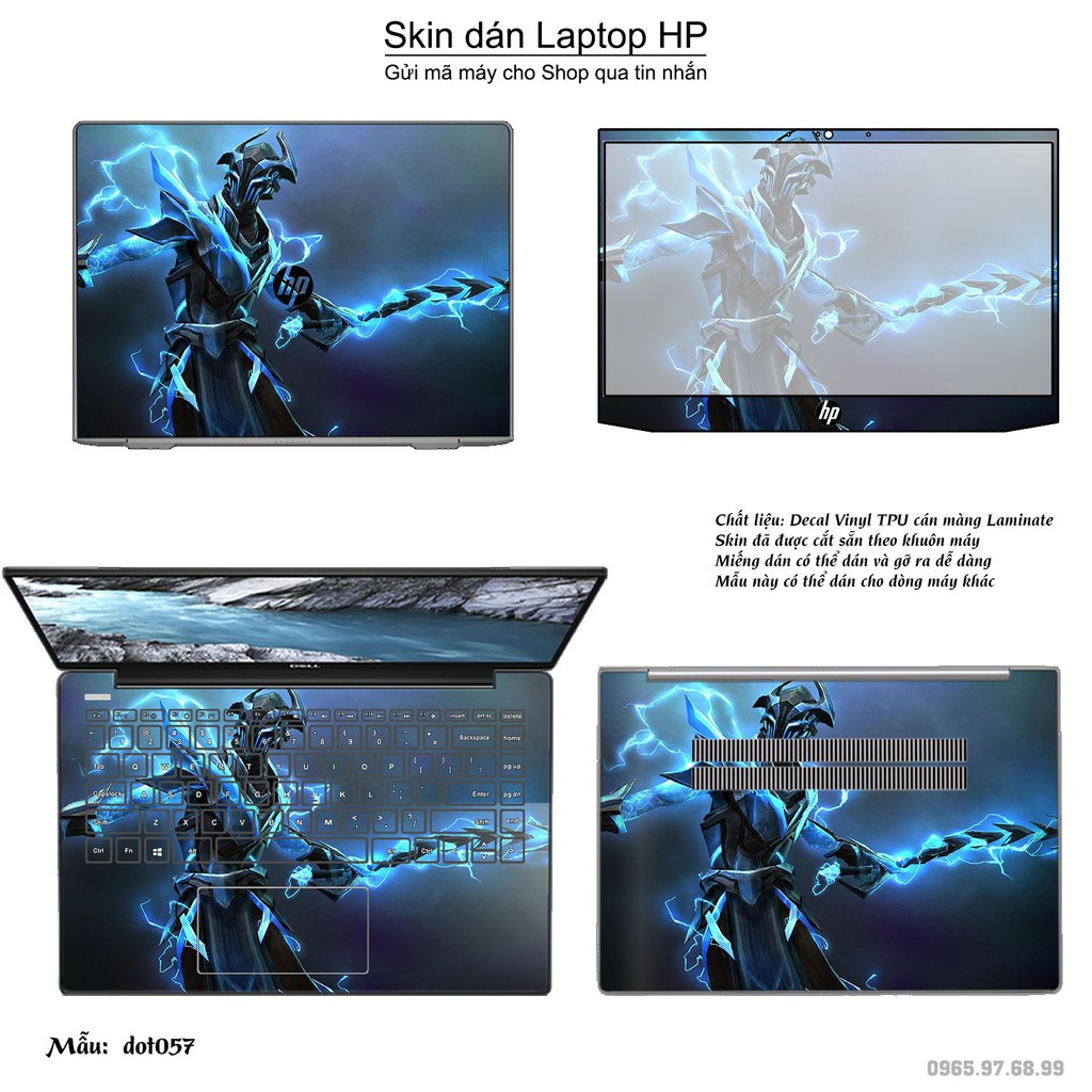 Skin dán Laptop HP in hình Dota 2 nhiều mẫu 10 (inbox mã máy cho Shop)