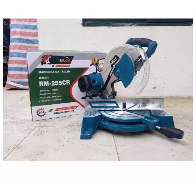 Máy cắt nhôm đa góc dây culoa ROMANO RM-255CR chạy dây curoa bảo hành 12 tháng