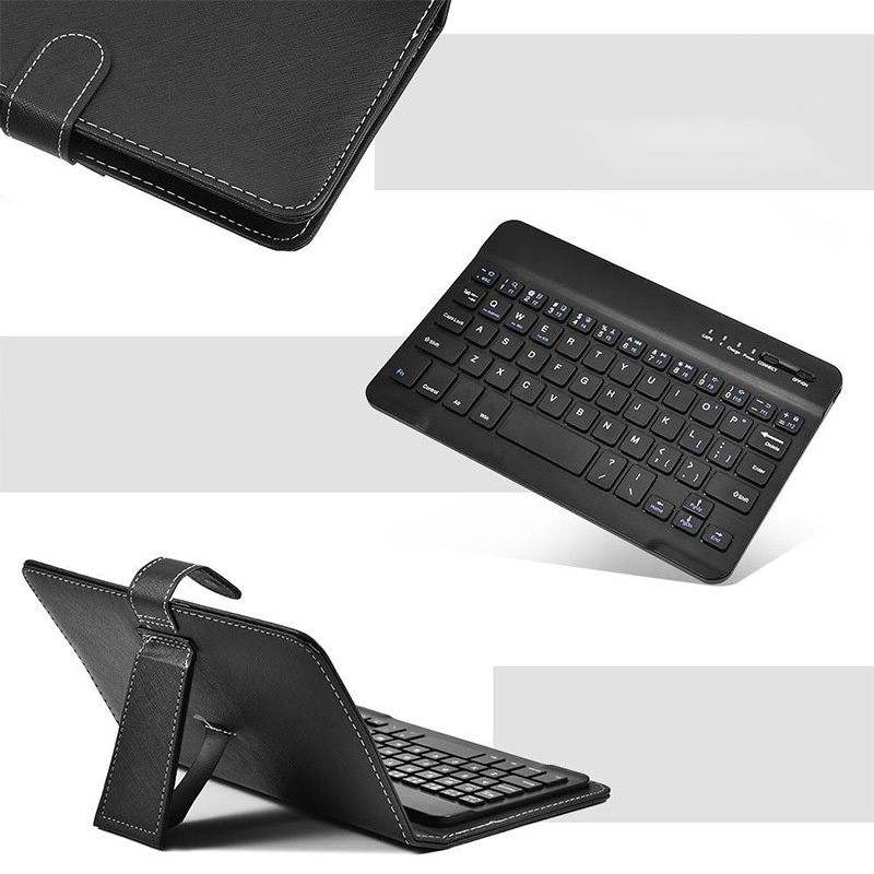 Bao da bàn phím bluetooth có chuột cho điện thoại/ máy tính bảng từ 4 đến 6 inch