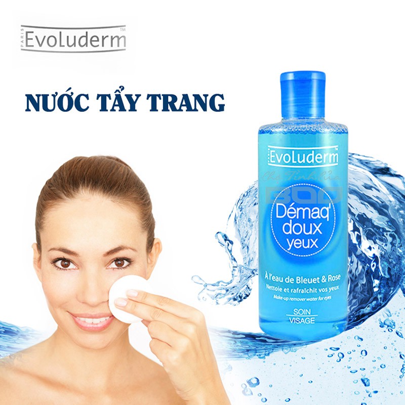 Nước Tẩy Trang Mắt Môi Evoluderm Dịu Nhẹ 250ml