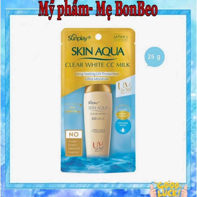 Sữa chống nắng tạo nền Sunplay Skin Aqua Clear White CC Milk 25g