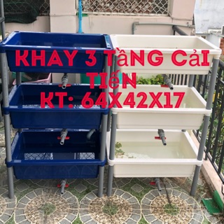 BỘ KHAY 3 TẦNG CẢI TIẾN kích thước 64x42x17 - Giao nhanh hoả tốc trong SG