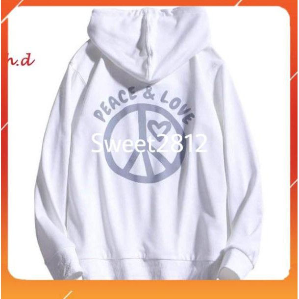 Áo hoodie ♥️FREESHIP♥️áo nỉ bông vòng tròn PEAC & LOVE HDB876