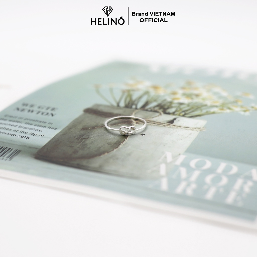 Nhẫn bạc trơn HELINO biểu tượng vô cực cá tính N10