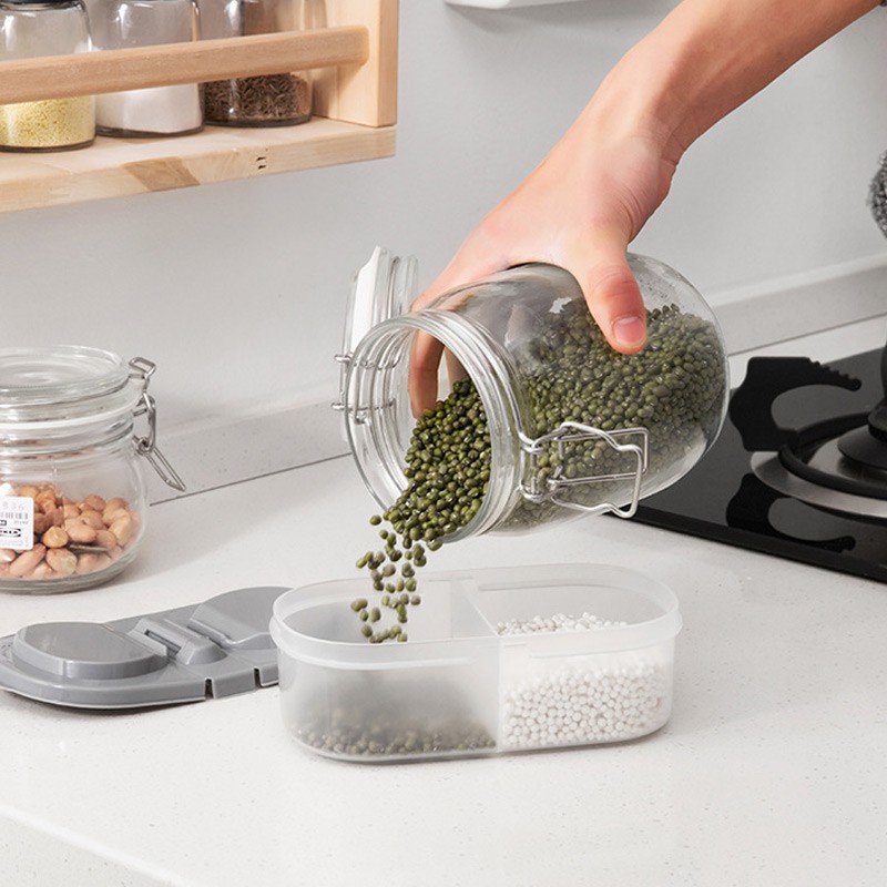 Hộp đựng bảo quản thức ăn 2 ngăn để tủ lạnh tiện dụng | BigBuy360 - bigbuy360.vn