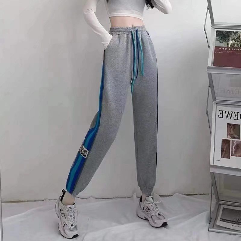 Jiashucheng Quần Thể Thao Dáng Rộng Có Khóa Màu Sắc Giản Dị Dành Cho Nữ