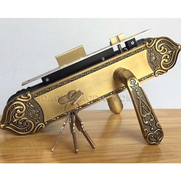 [CHÍNH HÃNG] Ổ Khóa Cửa Chính Tay Gạt VIỆT TIỆP 04941 Cao Cấp Thân Đồng Thau, Cao 330mm, Đố Cửa Dày 40mm, Rộng 50mm