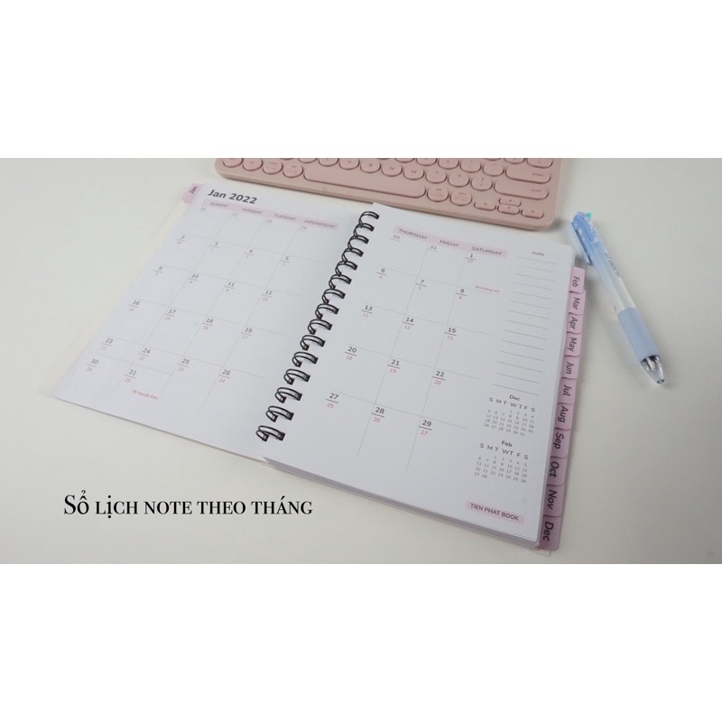 [Mã LIFEXANH03 giảm 10% đơn 500K] Sổ lịch Planner-note ghi chú Agenda Tiến Phát 2022.