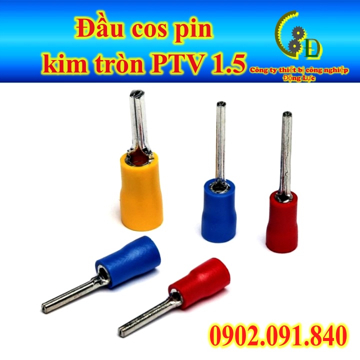 Đầu cos pin tròn đặc PTV 1.25-10 PTV 5-13, đầu cốt kim bấm nối dây điện 0.5mm, 1.5mm, 5mm bằng đồng