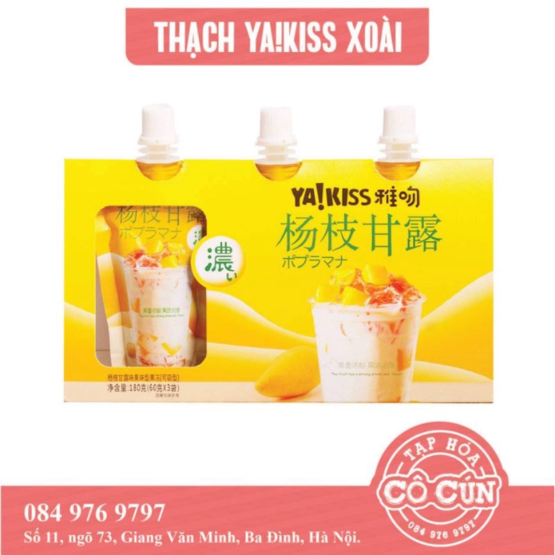 [Mã 267FMCGSALE giảm 8% đơn 500K] [MỚI] Thạch trái cây - Thạch mút Ya!kiss - Lốc 3 bịch đủ các vị