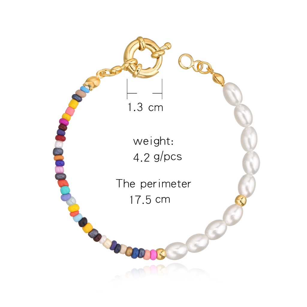 Vòng Tay Dây Câu Cá Tính Đính Hạt Ngọc Trai Diy Đơn Giản Cho Nữ