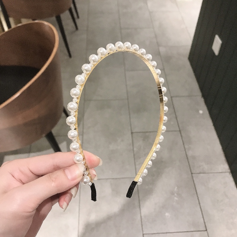 Băng Đô Cài Tóc Đính Ngọc Trai Phong Cách Pháp Thời Trang Mới 2021 Cho Nữ