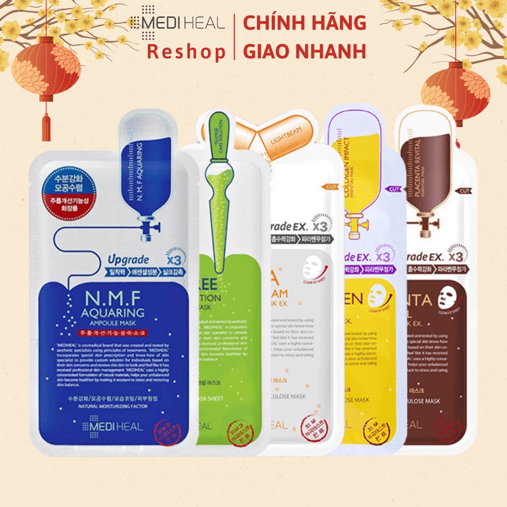 Mặt nạ Mediheal Mask EX cấp ẩm, dưỡng trắng, làm dịu da, loại bỏ bã nhờn và cung cấp dưỡng chất cho da