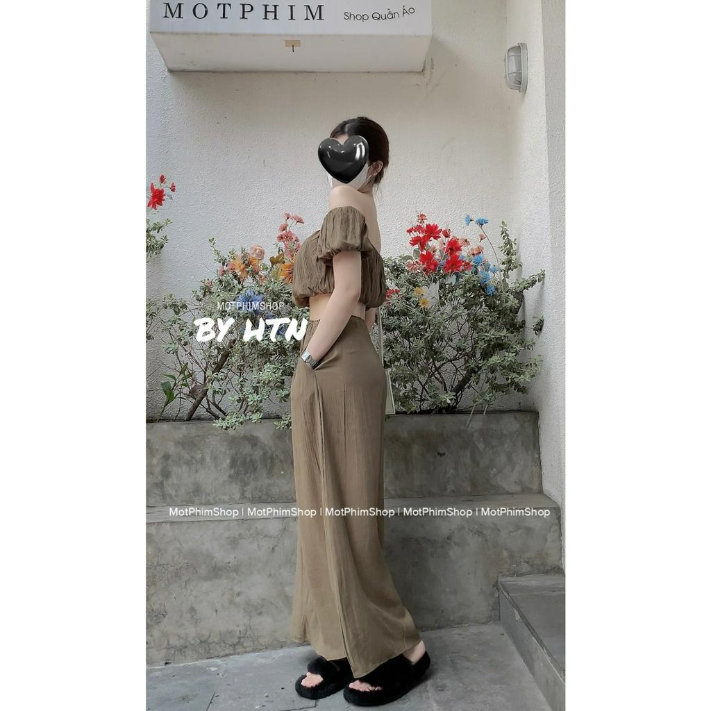 BỘ SET ÁO ĐŨI TAY BỒNG + QUẦN SUÔNG, set 3 món, tay tháo rời dễ phối