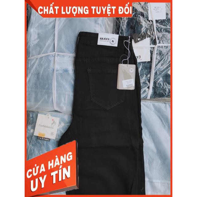 QUẦN JEANS LƯNG SIÊU CAO ỐNG XUÔNG - jeans siêu mềm giãn