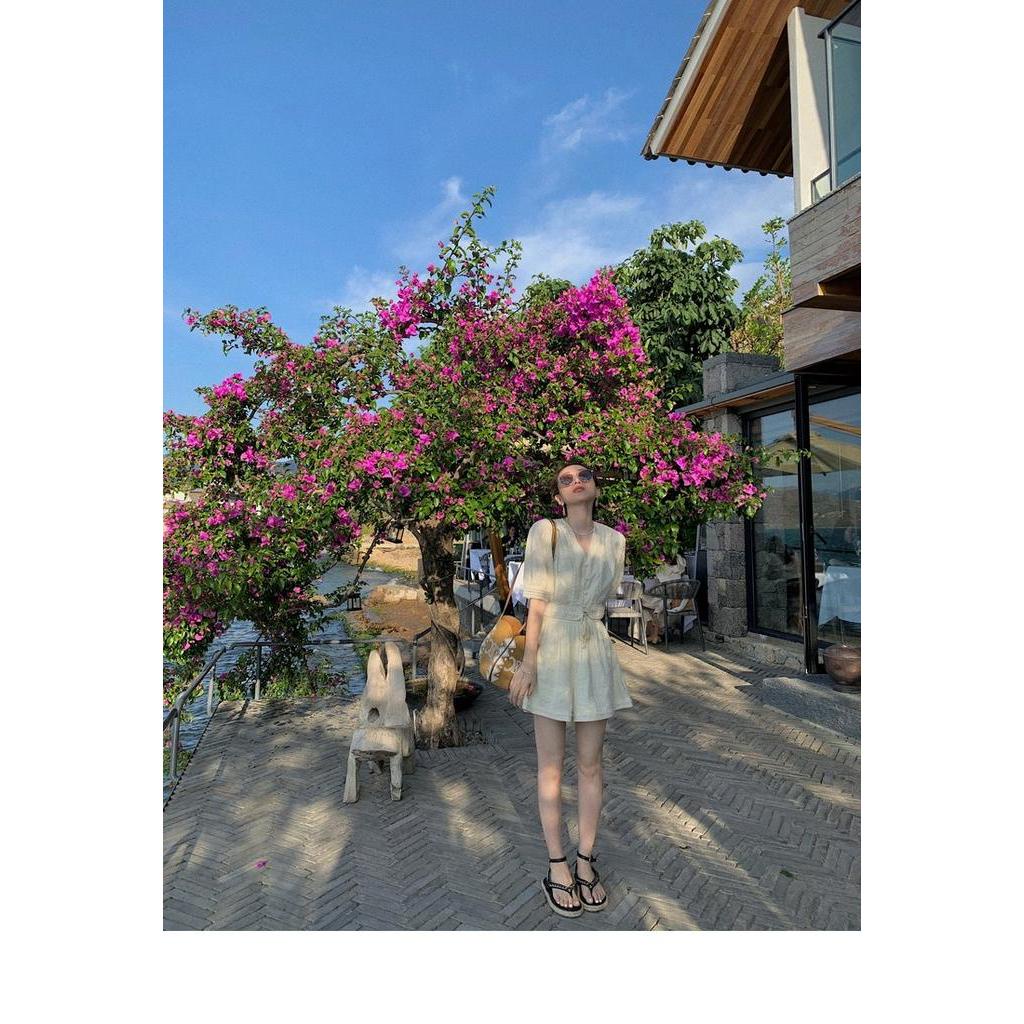 Bộ Áo Sơ Mi Ngắn Tay Thêu Họa Tiết + Quần Short Xinh Xắn Dành Cho Nữ 61906