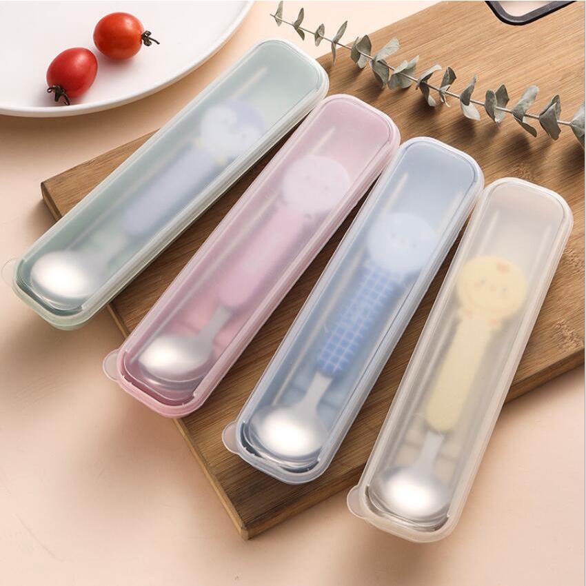 Bộ muỗng đũa cá nhân F1 hình thú siêu đáng yêu chống dính cho bé