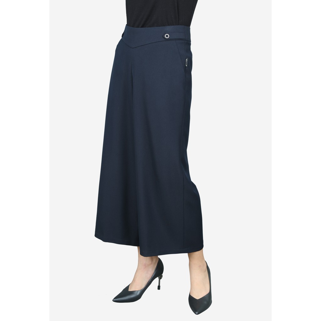 Quần ống xuông dài vải bò tím than túi ô rê The One Fashion QL245TT6
