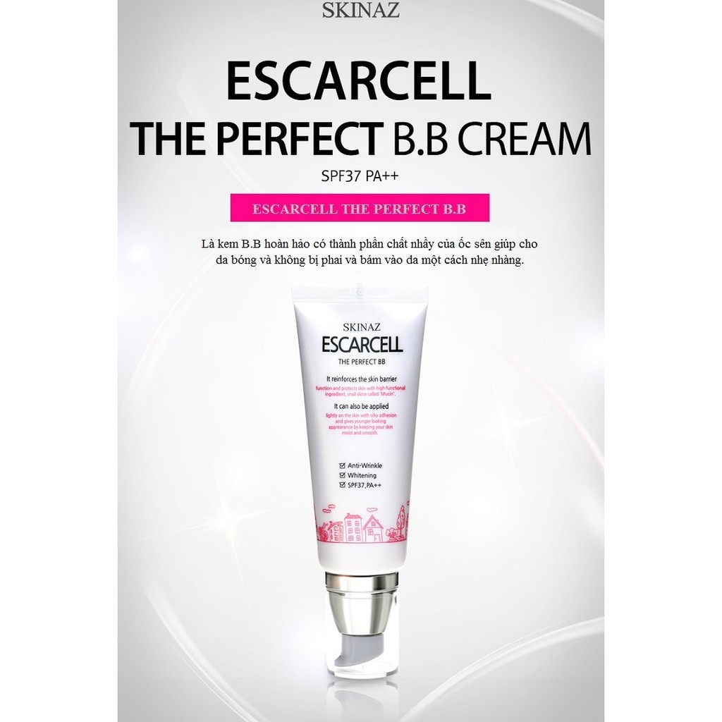 [ Siêu sale ] Kem nền che khuyết điểm Skinaz Escarcell The pefect BB Cream