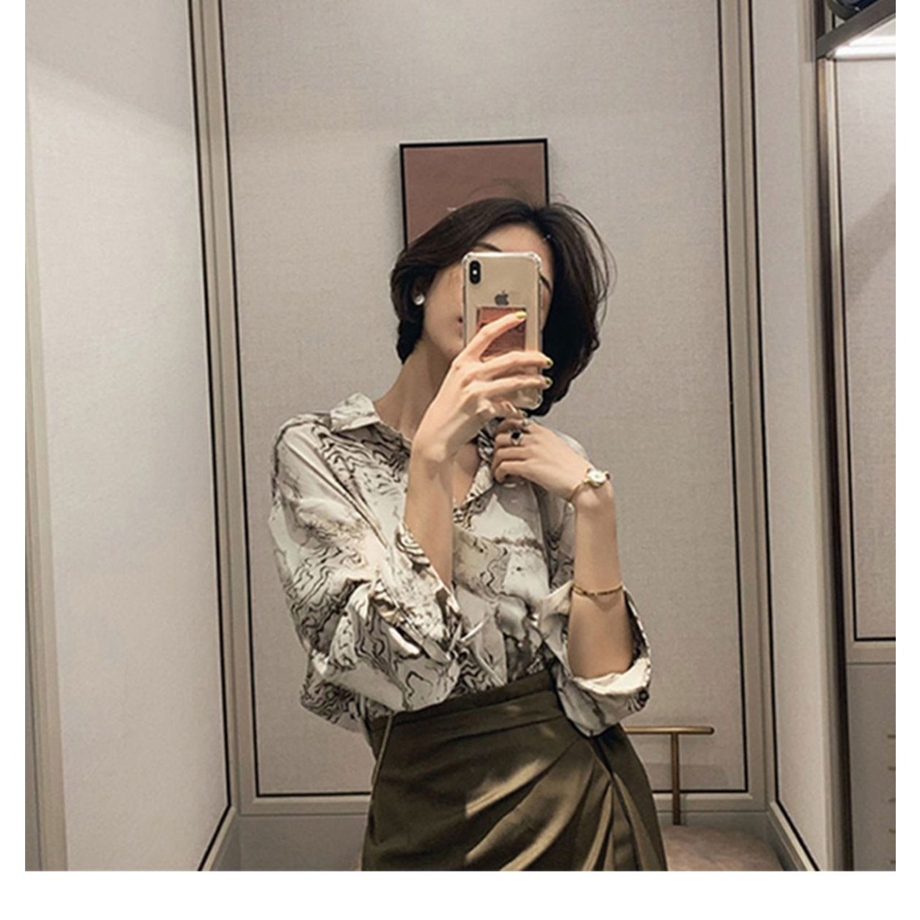 Đầm Sơ Mi Phong Cách Retro Hong Kong Mới 2021