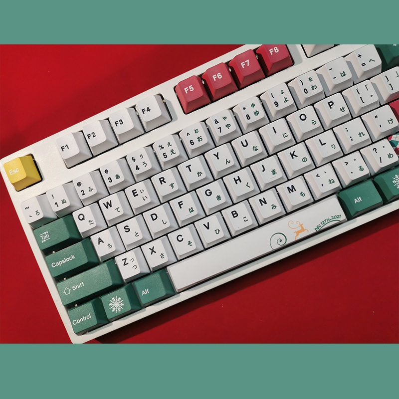 Giáng sinh Keycaps Cherry Profile PBT DYE-SUB Bàn phím cơ Keycaps Nhật Bản Keycaps 135 phím Quà tặng giáng sinh