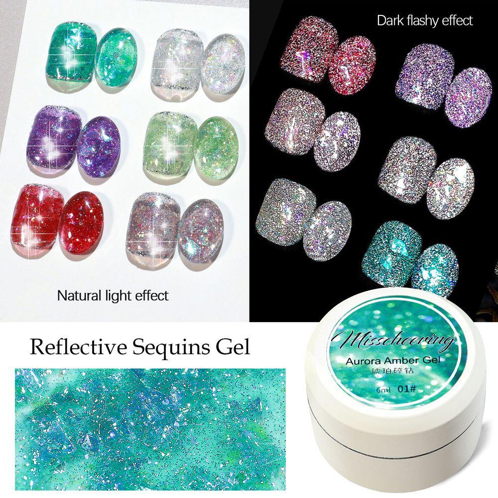 Gel Sơn Móng Tay Kim Tuyến Lấp Lánh Bán Vĩnh Viễn Chuyên Dụng Cho Salon