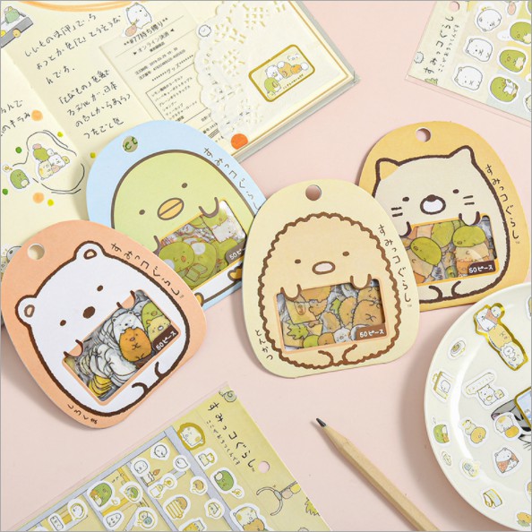 KimiTape Sticker cute Molang hình dán Kawaii trang trí Bullet Journal phong cách Nhật Bản