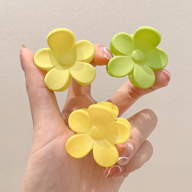 Kẹp Tóc Hình Hoa Mini Màu Xanh Lá Thời Trang Cho Nữ